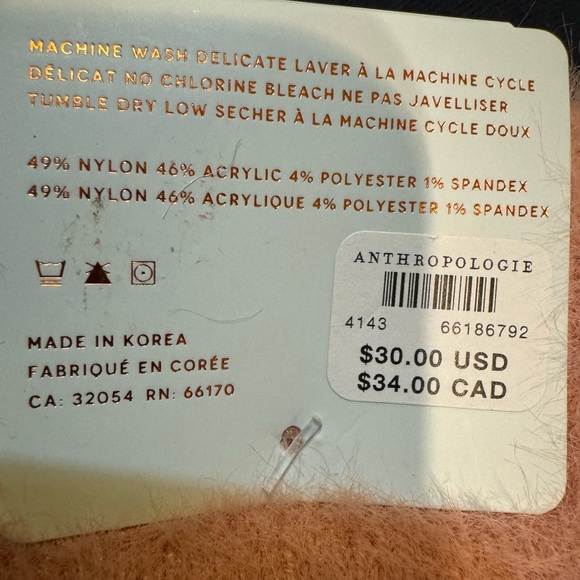 ANTHROPOLOGIE *New* pale pink knee-high socks. O/S. perfect to gift! - Picture 6 of 6